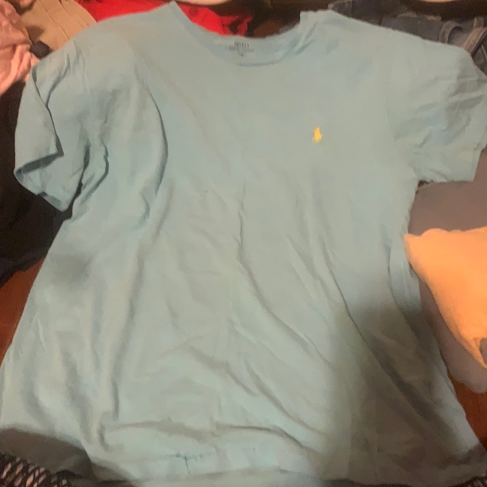 Blue polo shirt